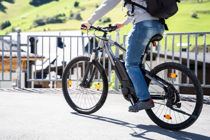 person on an e-bike